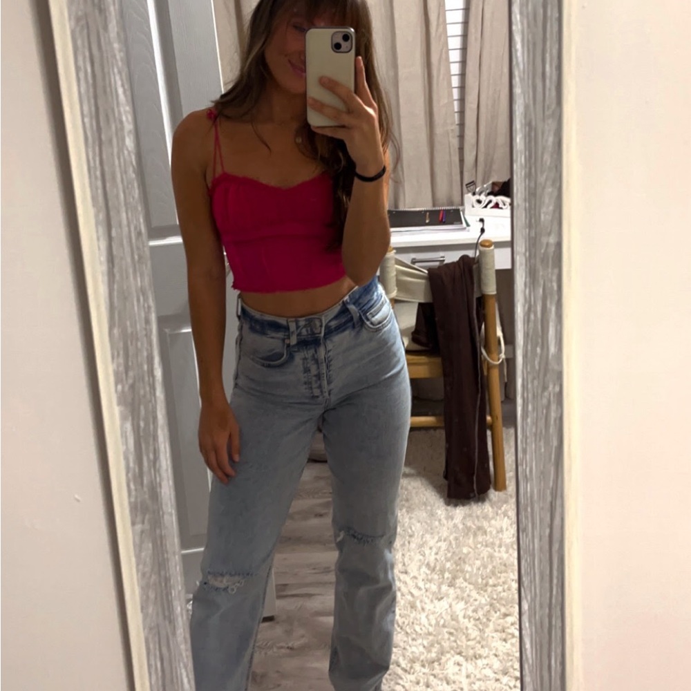 urban outfitters corset style crop top